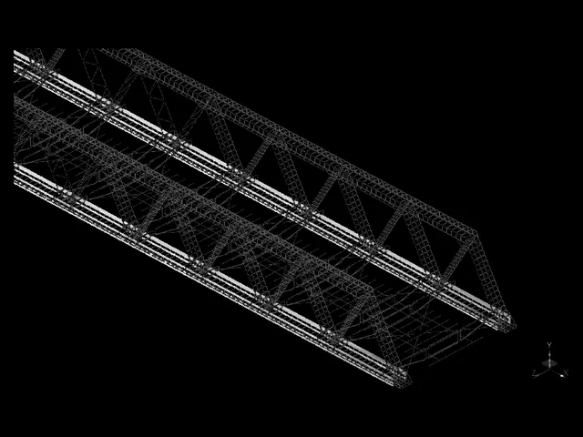 Análisis de tensiones en una estructura reticulada de acero