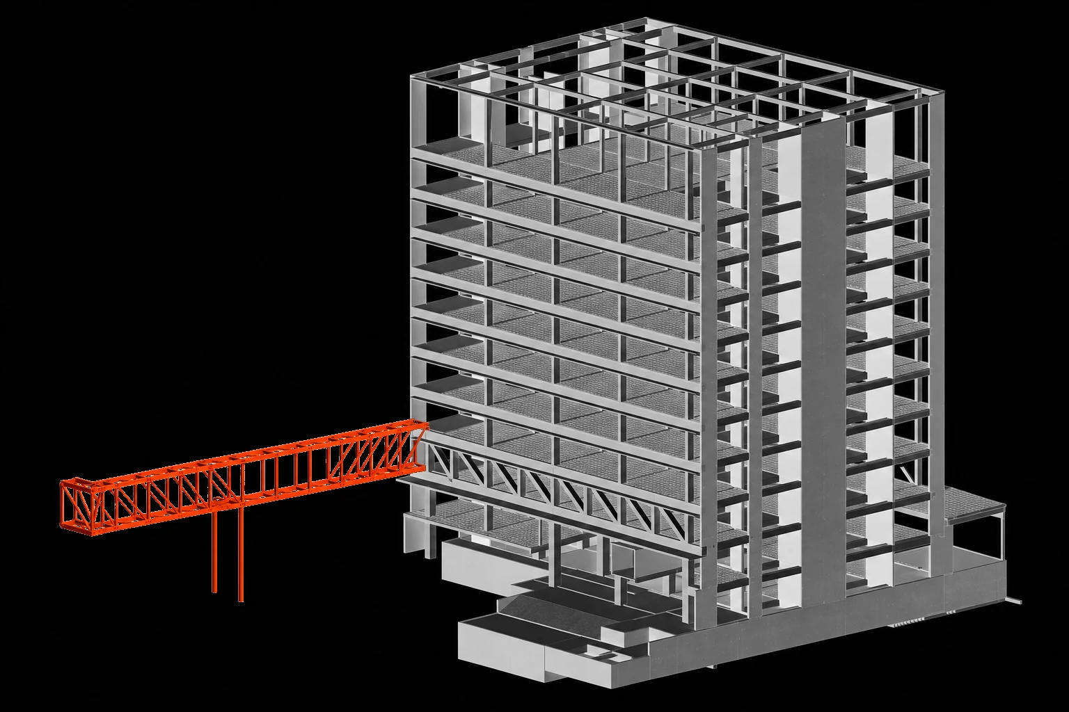 Puente de Edificio Tribunales a Nuevo Edificio Superior Tribunal de Justicia — Foto 1/2